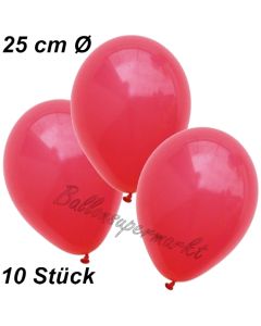 Luftballons 25 cm, Rot, 10 Stück 