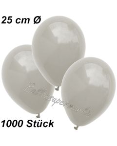 Luftballons 25 cm, Silbergrau, 1000 Stück 