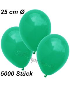 Luftballons 25 cm, Smaragdgrün, 5000 Stück 