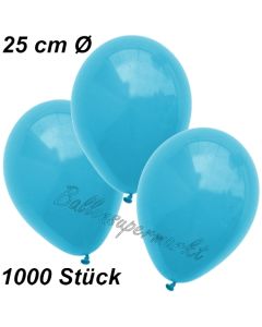 Luftballons 25 cm, Türkis, 1000 Stück 