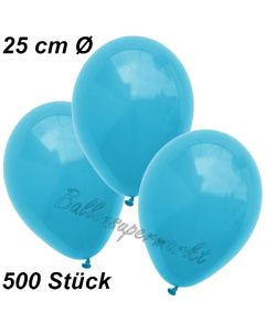 Luftballons 25 cm, Türkis, 500 Stück 