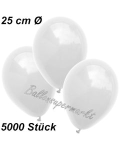 Luftballons 25 cm, Weiß, 5000 Stück 