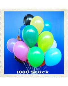 Luftballons 30 cm, Bunt gemischt, 1000 Stück