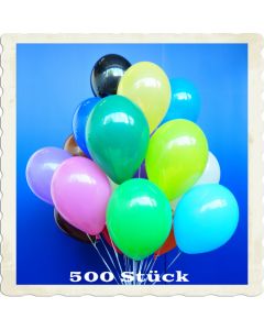 Luftballons 30 cm, Bunt gemischt, 500 Stück