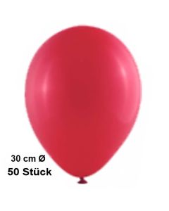 Luftballon Rubinrot, Pastell, gute Qualität, 50 Stück