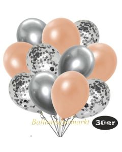 luftballons-30er-pack-10-silber-konfetti-und-10-metallic-lachs-10-chrome-silber
