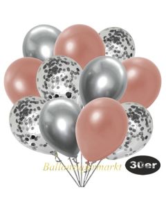 luftballons-30er-pack-10-silber-konfetti-und-10-metallic-rosegold-10-chrome-silber