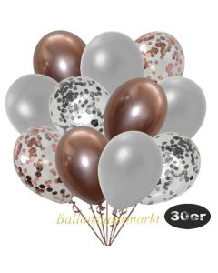 luftballons-30er-pack-5-rosegold-5-silber-konfetti-und-10-metallic-silber-10-chrome-rosegold