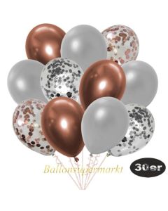 luftballons-30er-pack-5-rosegold-5-silber-konfetti-und-10-metallic-silber-10-chrome-kupfer