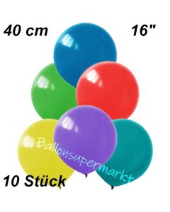 Luftballons 40 cm, Bunt gemischt, 10 Stück