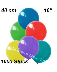 Luftballons 40 cm, Bunt gemischt, 1000 Stück