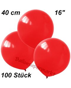 Luftballons 40 cm, Dunkelrot, 100 Stück