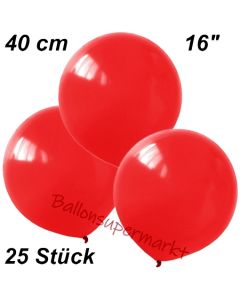 Luftballons 40 cm, Dunkelrot, 25 Stück
