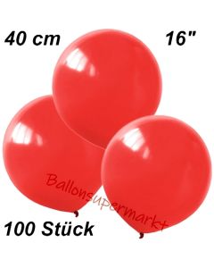 Luftballons 40 cm, Rot, 100 Stück