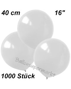 Luftballons 40 cm, Weiß, 1000 Stück