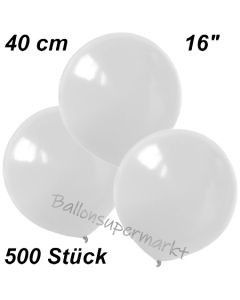 Luftballons 40 cm, Weiß, 500 Stück