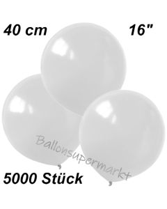 Luftballons 40 cm, Weiß, 5000 Stück