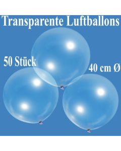 Luftballons, transparent, 40 cm, 50 Stück