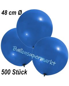 Große Luftballons, 48-51 cm, Blau, 500 Stück