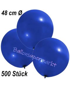 Große Luftballons, 48-51 cm, Dunkelblau, 500 Stück