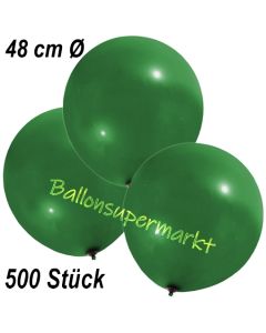 Große Luftballons, 48-51 cm, Dunkelgrün, 500 Stück