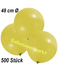 Große Luftballons, 48-51 cm, Gelb, 500 Stück