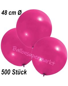 Große Luftballons, 48-51 cm, Magenta, 500 Stück