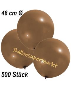 Große Luftballons, 48-51 cm, Mokkabraun, 500 Stück