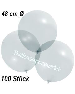 Große Luftballons, 48-51 cm, Transparent, 100 Stück