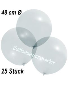 Große Luftballons, 48-51 cm, Transparent, 25 Stück