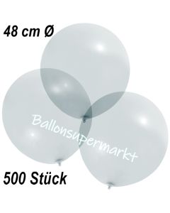 Große Luftballons, 48-51 cm, Transparent, 500 Stück