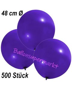 Große Luftballons, 48-51 cm, Violett, 500 Stück