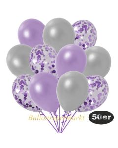 luftballons-50er-pack-15-flieder-konfetti-und-18-metallic-lila-17-metallic-silber