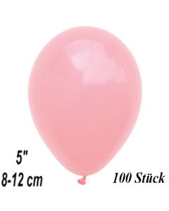 Luftballons 12 cm, Babyrosa, 100 Stück