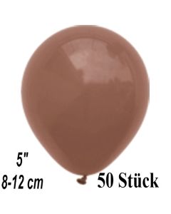 Luftballons 12 cm, Mocca, 50 Stück