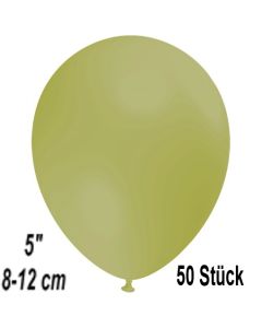 Luftballons 12 cm, Olivgrün, 50 Stück