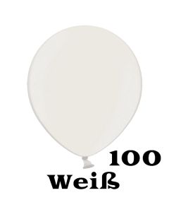 Mini Perlmutt Luftballons, 8-12 cm, 100 Stück, Weiß