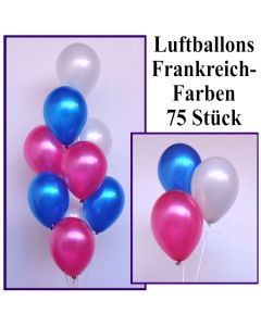Luftballons in Frankreich-Farben