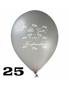 Luftballons Alles Gute zur Konfirmation, 25 Stück, 30 cm Latexballons