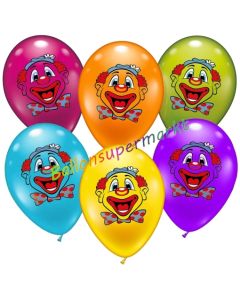 Luftballons Funny Clowns, 6 Stück
