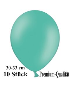 Premium Luftballons aus Latex, 30 cm - 33 cm, aquamarin, 10 Stück