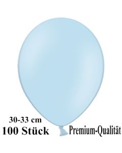 Premium Luftballons aus Latex, 30 cm - 33 cm, babyblau, 100 Stück