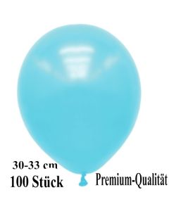 Premium Luftballons aus Latex, 30 cm - 33 cm, hellblau, 100 Stück
