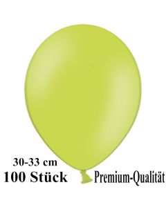 Premium Luftballons aus Latex, 30 cm - 33 cm, limonengrün, 100 Stück
