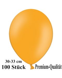 Premium Luftballons aus Latex, 30 cm - 33 cm, mandarin-orange, 100 Stück