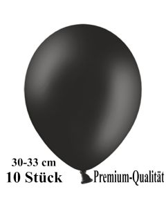 Premium Luftballons aus Latex, 30 cm - 33 cm, schwarz, 10 Stück