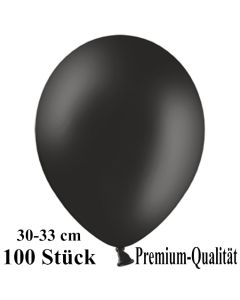 Premium Luftballons aus Latex, 30 cm - 33 cm, schwarz, 100 Stück