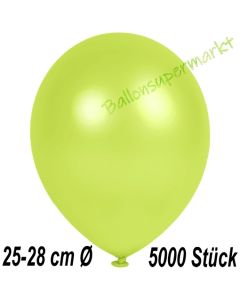 Metallic Luftballons in Apfelgrün, 25-28 cm, 5000 Stück