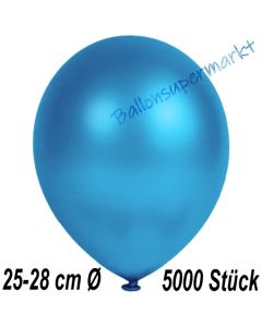 Metallic Luftballons in Blau, 25-28 cm, 5000 Stück