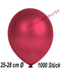 Metallic Luftballons in Burgund, 25-28 cm, 1000 Stück